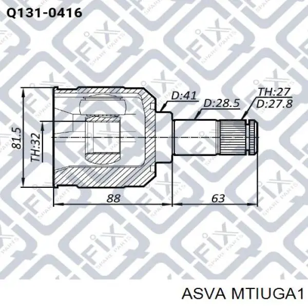 Граната внутрішня ліва MN171538 Mitsubishi
