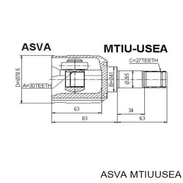 MTIUUSEA Asva ШРКШ внутрішній, передній