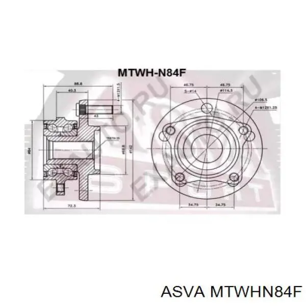 Купити WB24164 Sato Tech Маточини передніх коліс