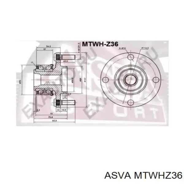 Передня маточина MTWHZ36 Asva