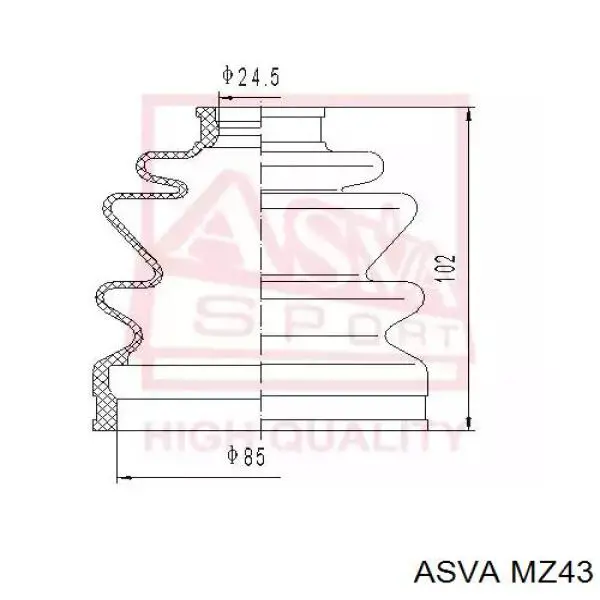 MZ43 Asva Граната зовнішня