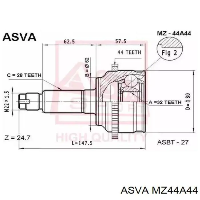 Граната колісна Asva MZ44A44 ціна, від 36.72 USD
