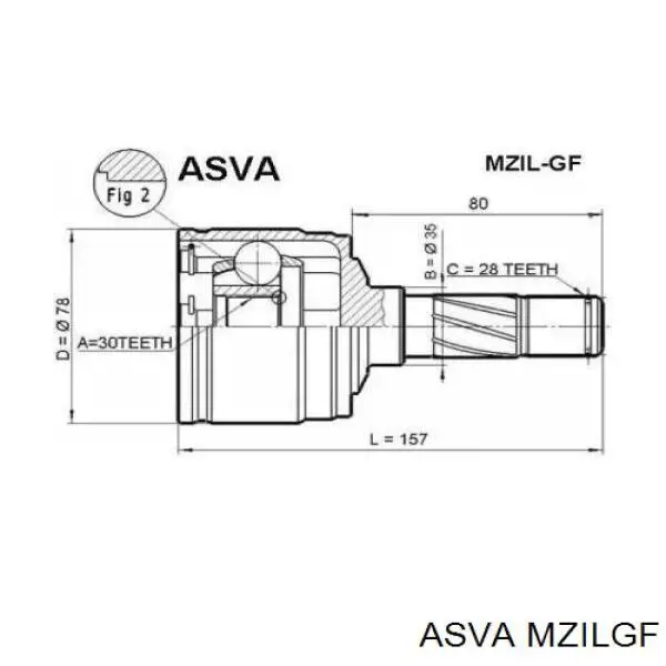 MZILGF Asva ШРКШ внутрішній, передній, лівий
