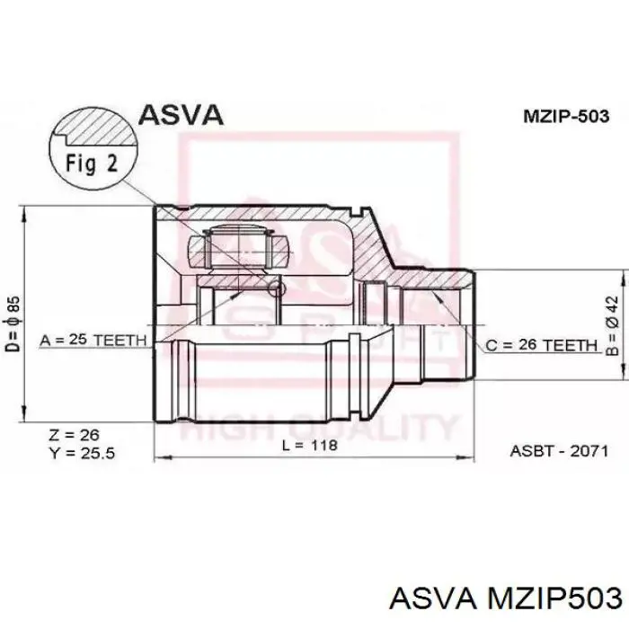 ШРКШ внутрішній, передній, правий Pascal G83002 ціна, від 60.25 USD