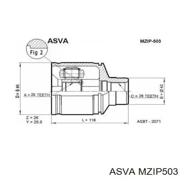 G83002 Pascal ШРКШ внутрішній, передній, правий