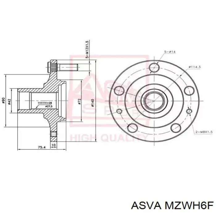 Купити B51006 Tangun Маточини передніх коліс
