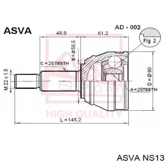 Купити 3910052Y10 Nissan/Infiniti Шарнір приводу зовнішній