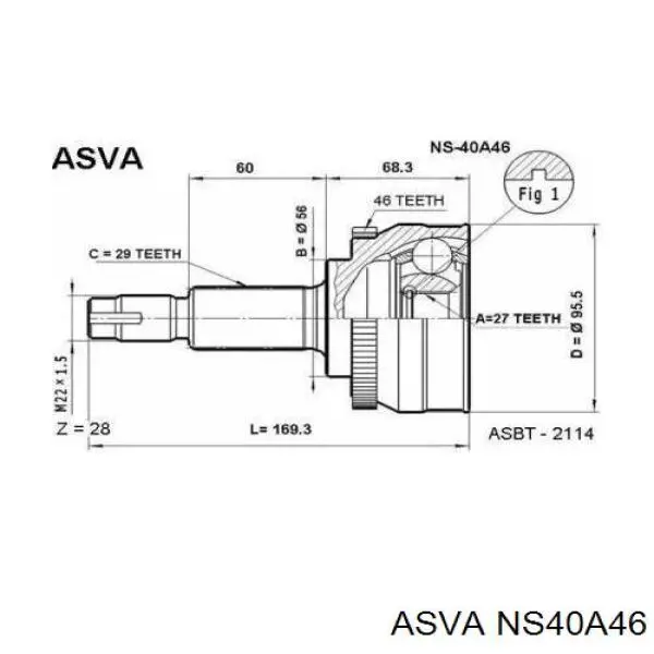 ШРУС зовнішній передній 3910132U06 Nissan