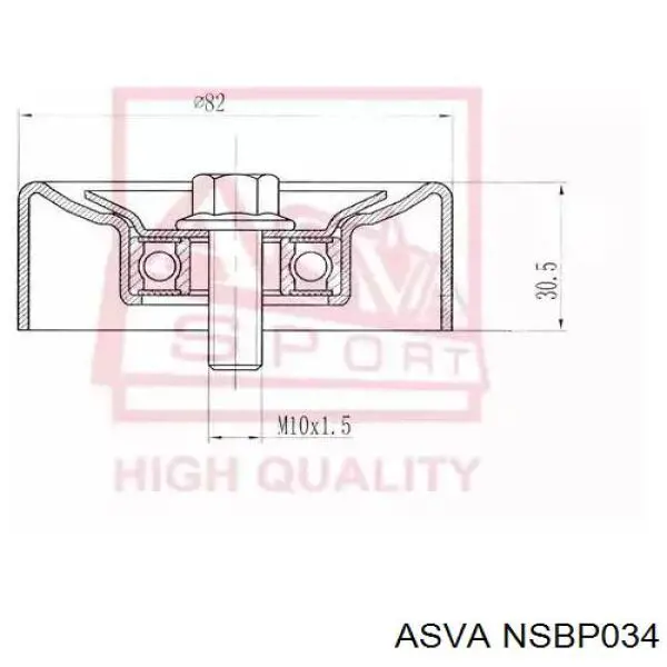 Купити NSBP034 Asva Натяжний ролик
