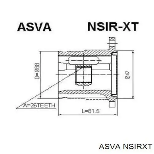NSIRXT Asva ШРКШ внутрішній, передній, правий