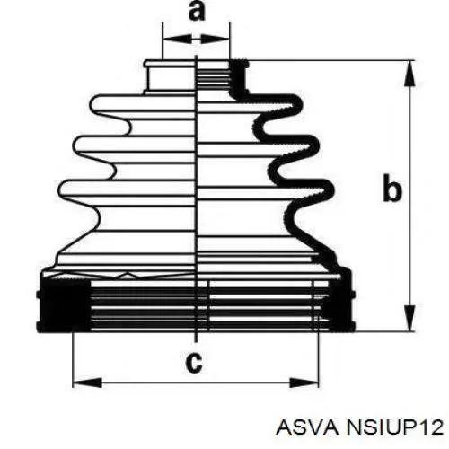 NSIUP12 Asva ШРКШ внутрішній, передній