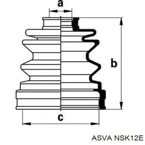 Купити NSK12E Asva Шарнір приводу зовнішній