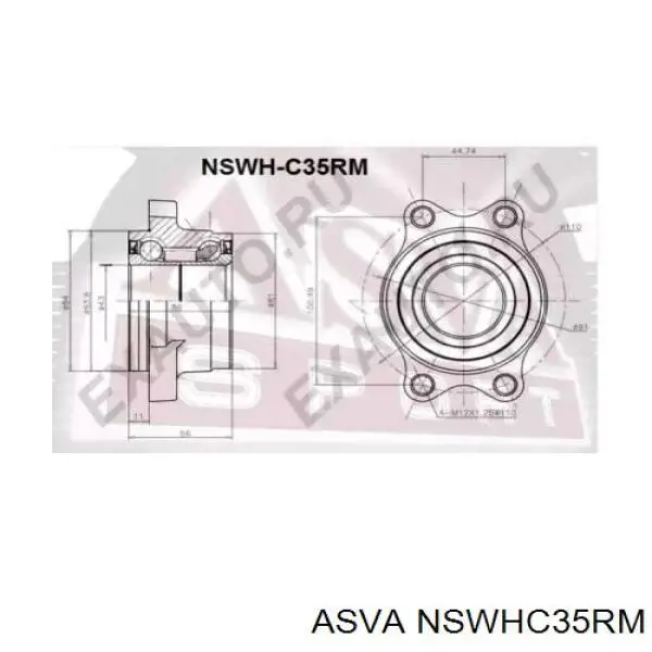 Підшипник задньої ступиці NSWHC35RM Asva