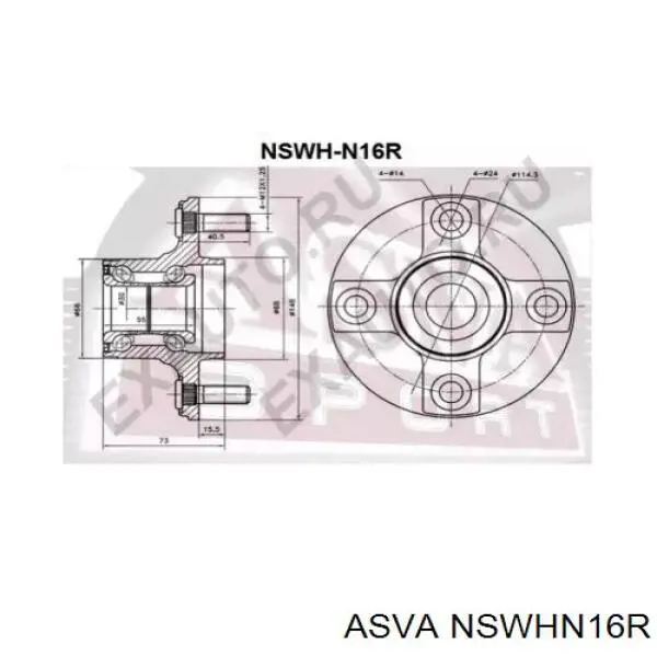 Маточина задня 432026J000 Nissan