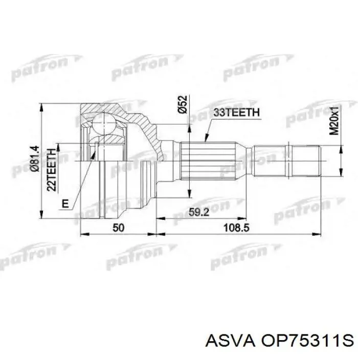 ШРУС зовнішній Magneti Marelli TOJ0228