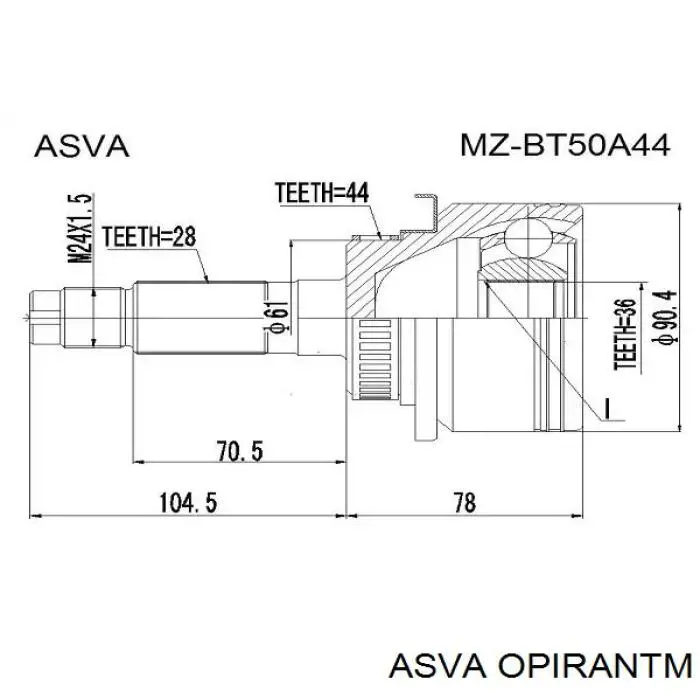 ШРКШ внутрішній, передній, лівий OPIRANTM Asva