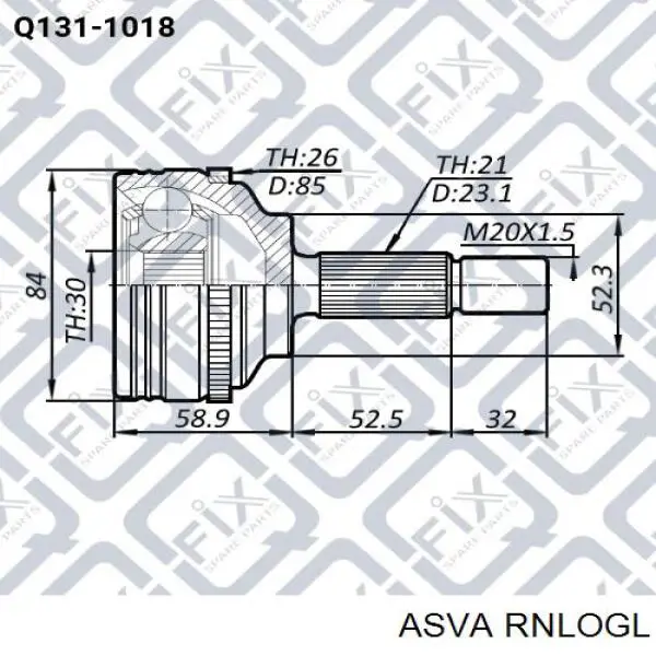 Купити 391018983R Renault (RVI) Шарнір приводу зовнішній