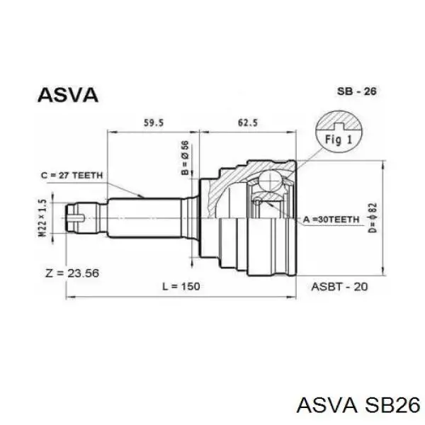  ШРУС зовнішній передній Subaru Impreza 2