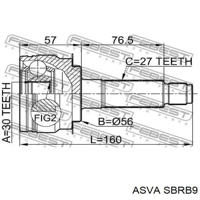 28491XA00B Subaru ШРКШ зовнішній задній