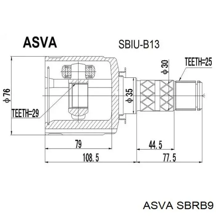 Граната зовнішня задня Subaru 28491XA00B ціна, від 27.91 USD