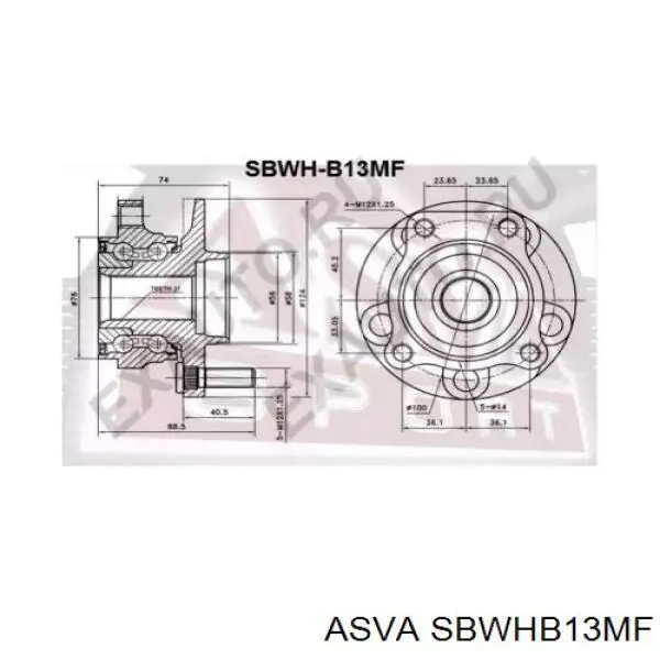 Маточина колеса передня Asva SBWHB13MF ціна, від 47.81 USD