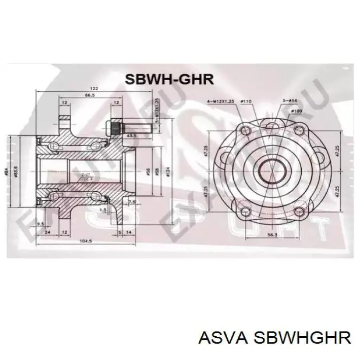 Маточини задніх коліс Asva SBWHGHR ціна, від 77.25 USD