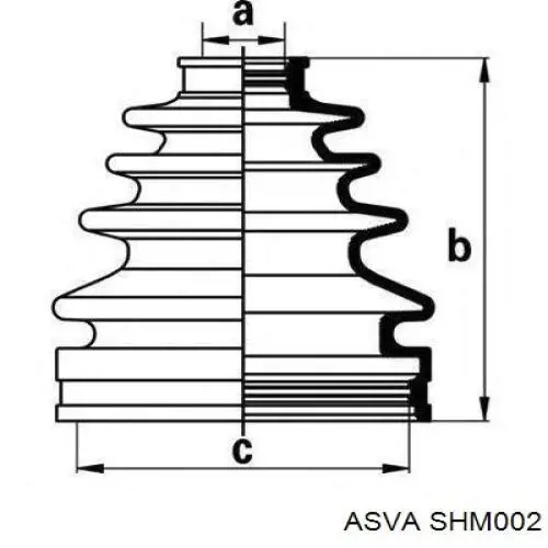 Купити SHM002 Asva Приводний вал проміжний