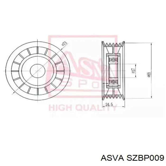 Натяжний ролик SZBP009 Asva