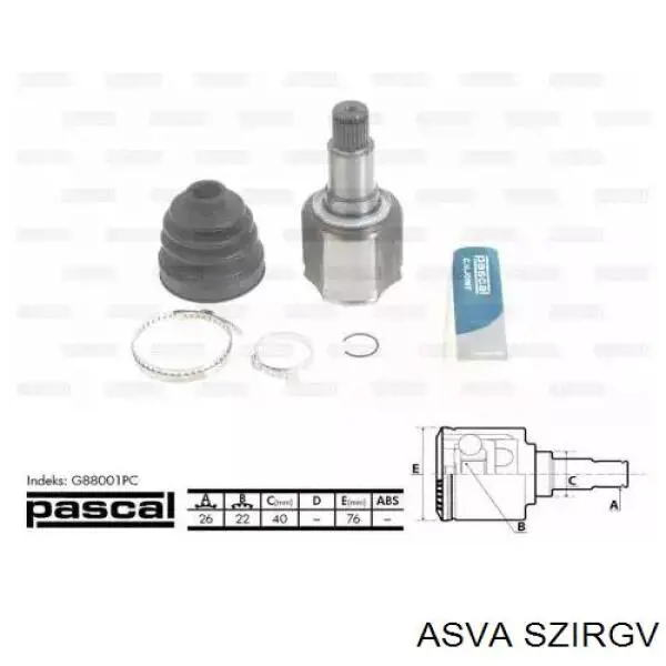 ШРУС внутрішній правий SZIRGV Asva