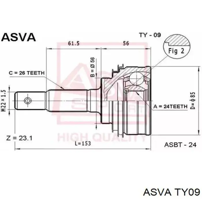 TY09 Asva Граната зовнішня