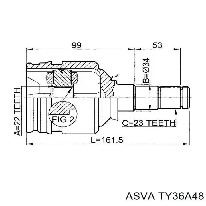 ШРУС зовнішній передній 400424 Trakmotive/Surtrack