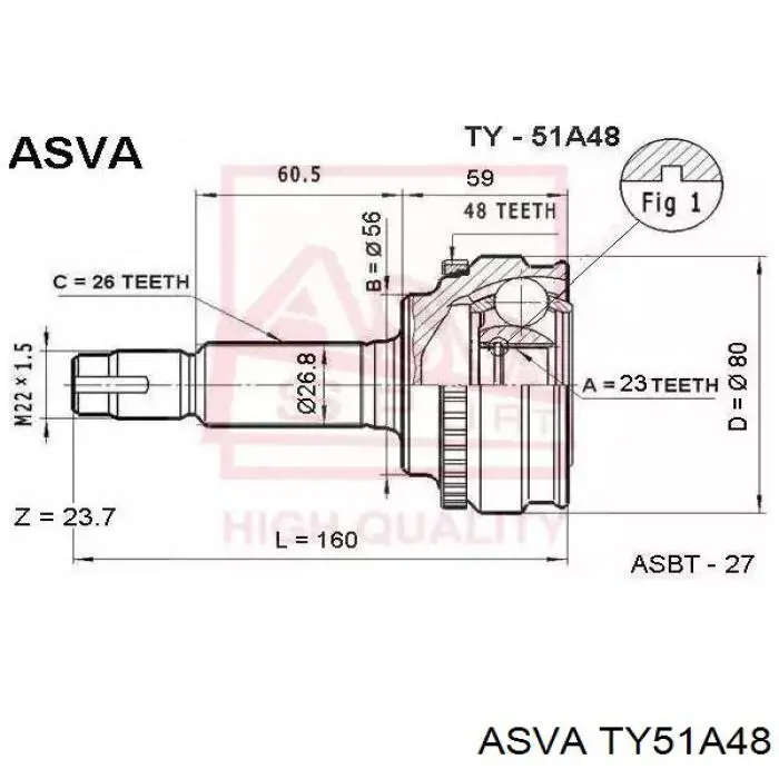 Граната колісна Asva TY51A48 ціна, від 1366.36 UAH