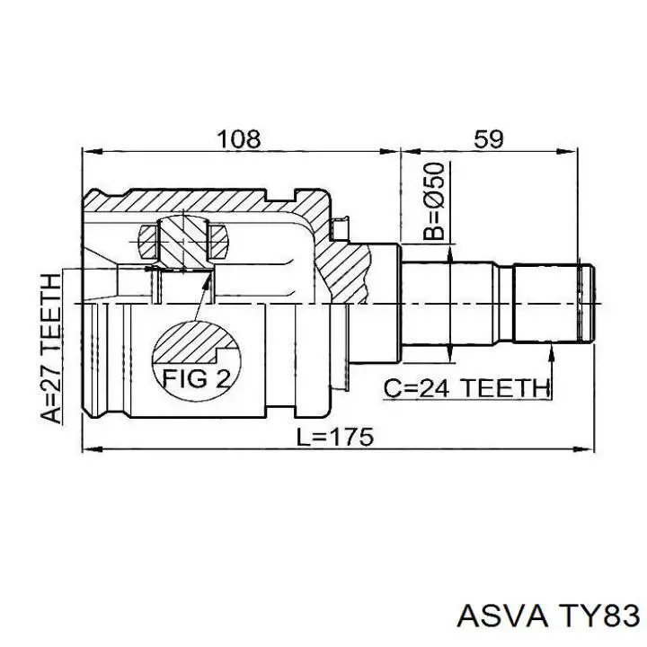 Граната колісна Asva TY83 ціна, від 52.61 USD