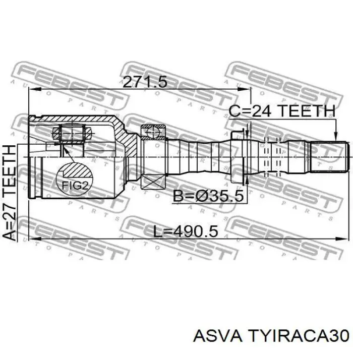  ШРУС внутрішній правий Toyota RAV4 3