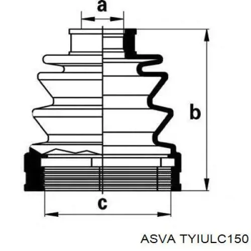 Граната внутрішня ліва TYIULC150 Asva