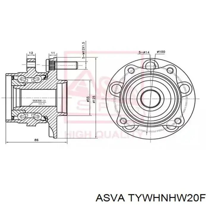 TYWHNHW20F Asva Маточина (передня)