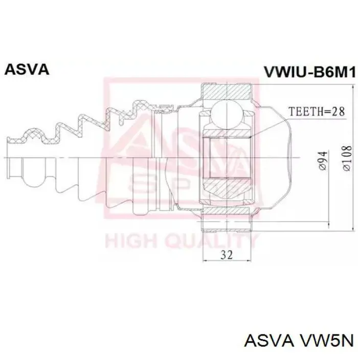 VW5N Asva Граната зовнішня