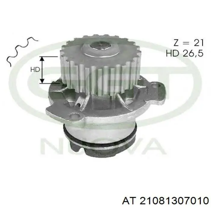 Помпа водяна, (насос) охолодження 21081307010 AT