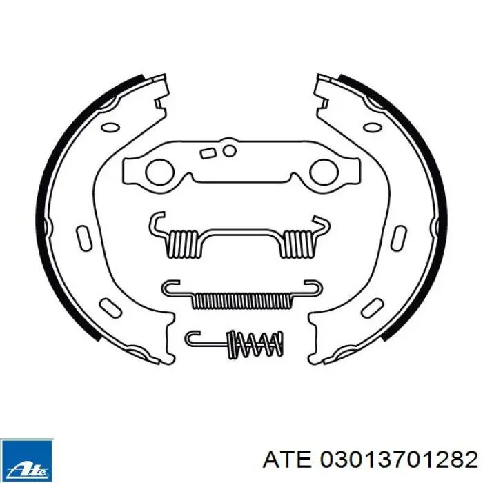 Колодки ручника / стоянкового гальма ATE 03013701282 ціна, від 14.82 USD