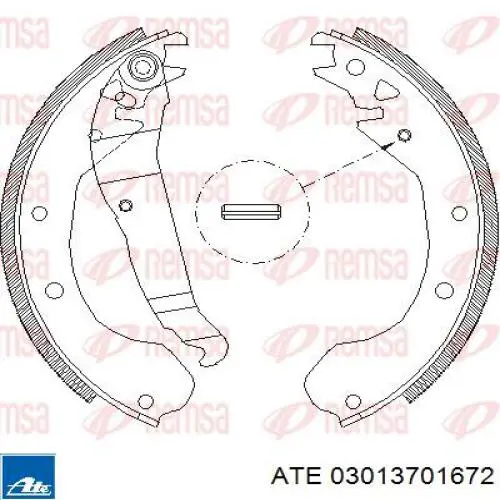 Колодки гальмові задні, барабанні 03013701672 ATE
