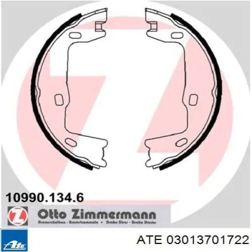 Колодки ручника / стоянкового гальма ATE 03013701722 ціна, від 13.51 USD