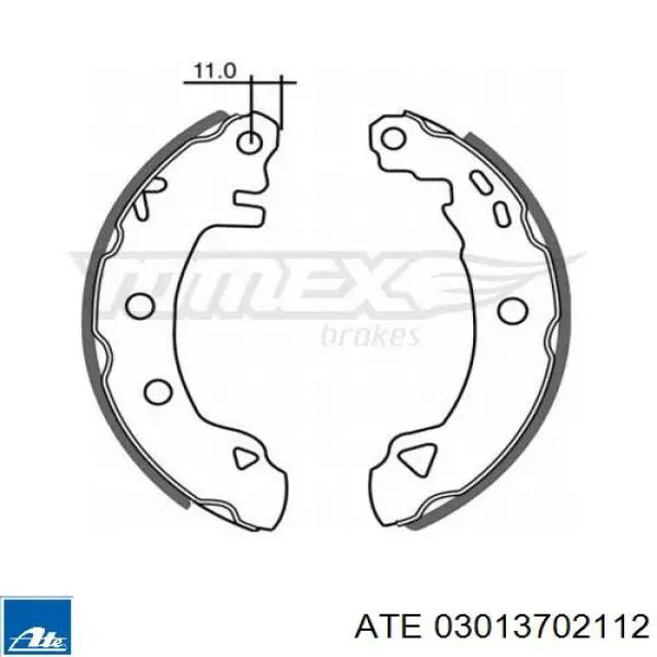 Колодки гальмові задні, барабанні ATE 03013702112 ціна, від 23.28 USD