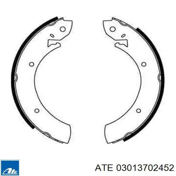 Колодки гальмові задні, барабанні 03013702452 ATE