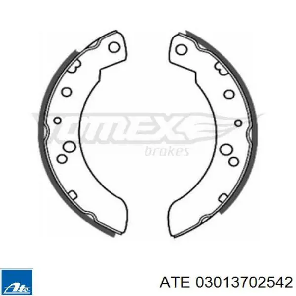 Колодки гальмові задні, барабанні 03013702542 ATE