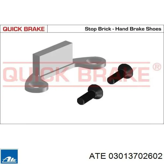 Колодки ручника / стоянкового гальма ATE 03013702602 ціна, від 19.22 USD