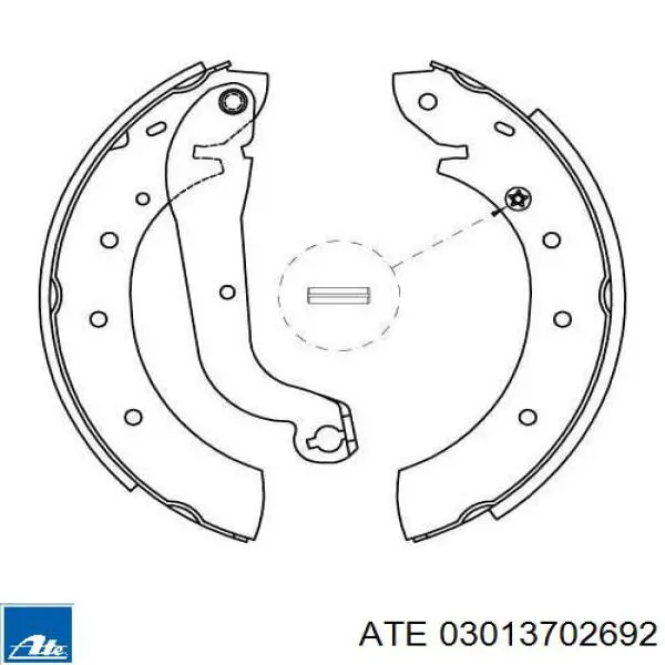 Колодки гальмові задні, барабанні 03013702692 ATE