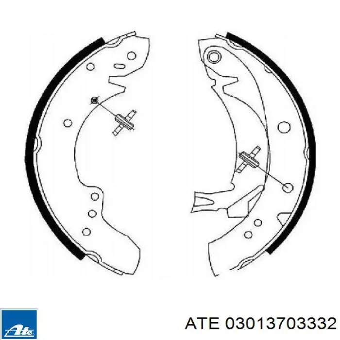 Колодки гальмові задні, барабанні ATE 03013703332 ціна, від 30.90 USD