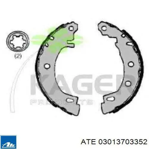 Колодки гальмові задні, барабанні ATE 03013703352 ціна, від 17.49 USD