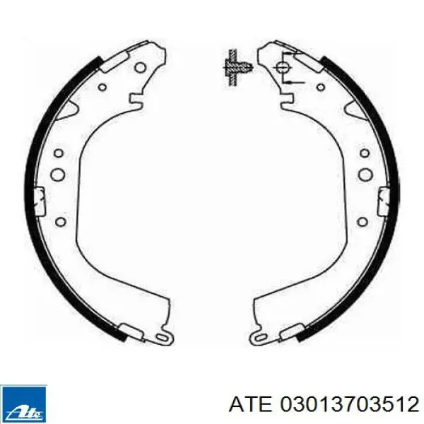 Колодки гальмові задні, барабанні 03013703512 ATE