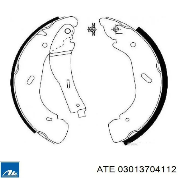Колодки гальмові задні, барабанні ATE 03013704112 ціна, від 29.40 USD